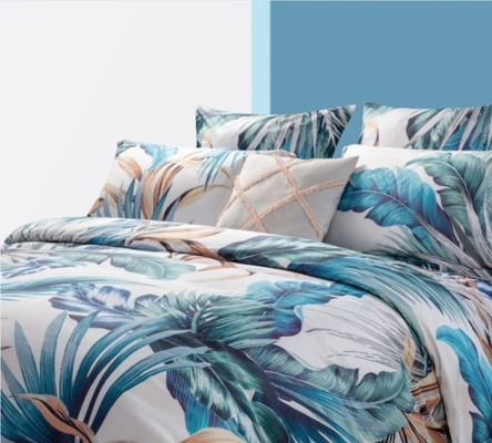Digitaal gedrukte katoenen dekbed Twin XL bloemen dekbed set