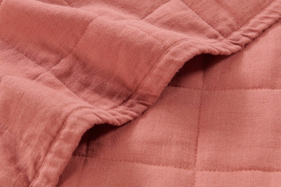 OEM Rayon Linen Quilt Set Solid Duurzame Brandde Oranje Quilt Set