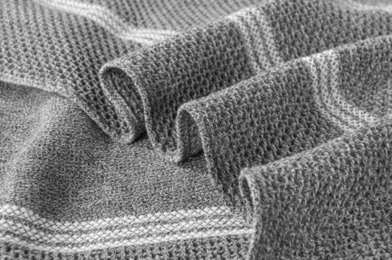 Eco Melange poly katoenen deken OEM katoen en polyester deken