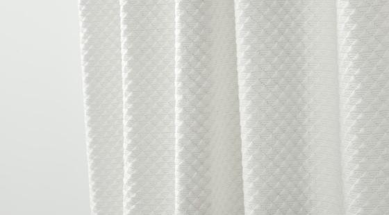 Lichtgrijze douchegordijnen Jacquard 95% katoen 5% gerecycled polyester