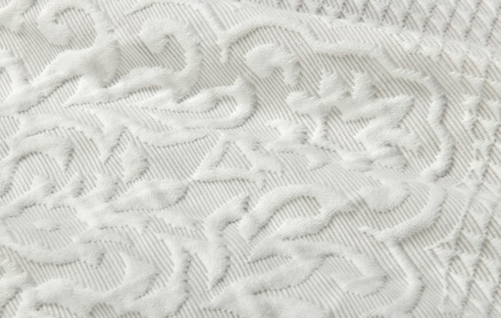 Lichtgrijze douchegordijnen Jacquard 95% katoen 5% gerecycled polyester