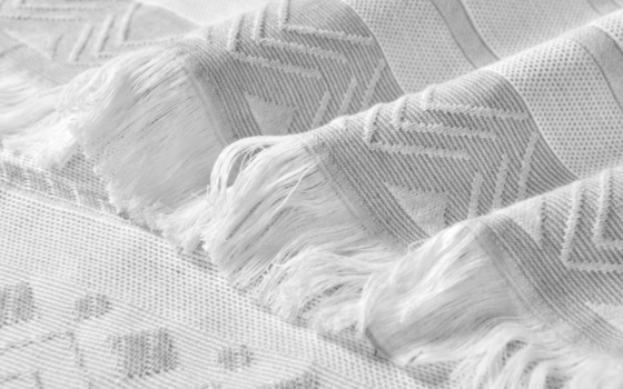 Polyester katoen Jacquard douchegordijn Grijs gestreepte douchegordijn