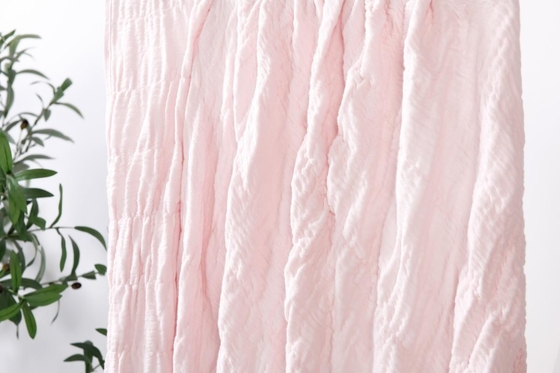 100% katoenen Seersucker deken Roze beddek king size Chic en gezellig
