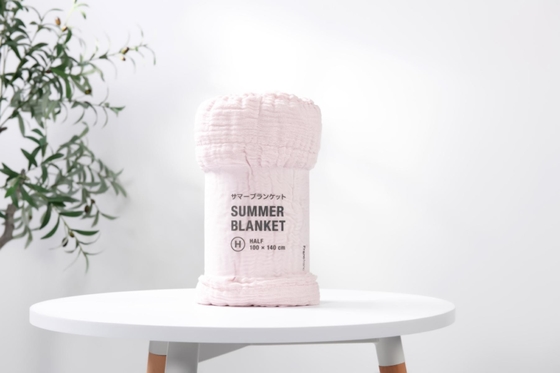 100% katoenen Seersucker deken Roze beddek king size Chic en gezellig