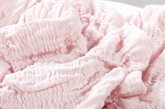 100% katoenen Seersucker deken Roze beddek king size Chic en gezellig