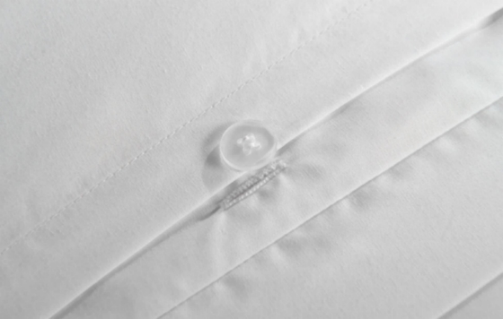 Seersucker katoen gerecycled polyester dekbed set duurzaam wit dekbed cover king