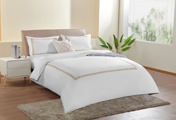 Cotton Embroidery Duvet Set Duvet Cover met duurzaam wit geborduurd