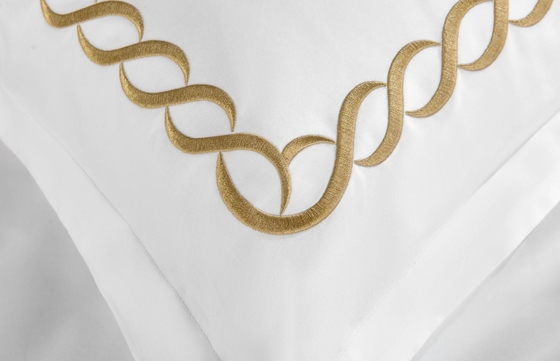 Cotton Embroidery Duvet Set Duvet Cover met duurzaam wit geborduurd