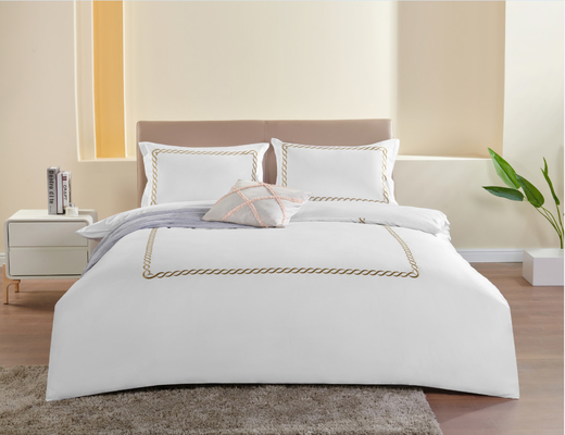 Cotton Embroidery Duvet Set Duvet Cover met duurzaam wit geborduurd