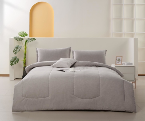 Eco Melange Cotton Recycled Polyester Comforter Set Volledige grootte Comforter Sets