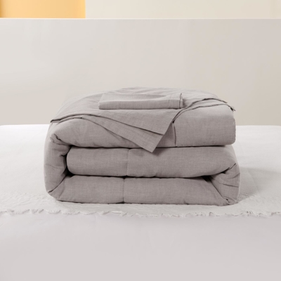 Eco Melange Cotton Recycled Polyester Comforter Set Volledige grootte Comforter Sets