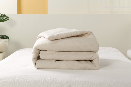 Linnen katoen gemengde solide dekbed set duurzame koning dekbed sets