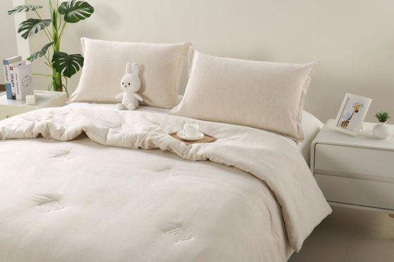 Linnen katoen gemengde solide dekbed set duurzame koning dekbed sets