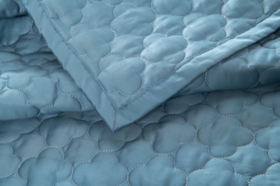 100% katoenen blauwe dekenset Solid King Size Comforter Set Ademhalend