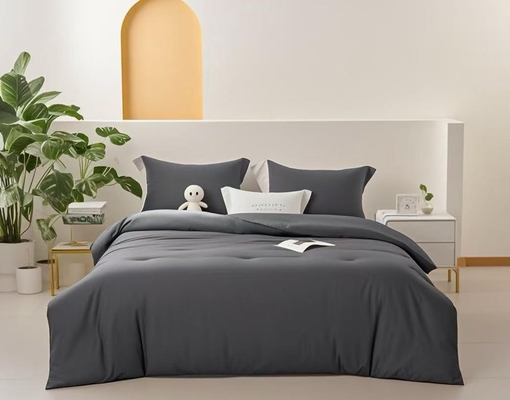 OEM Tencel Lyocell Dekbedovertrekset Donkergrijs Comfortabele Tweepersoons Dekbedovertrekken