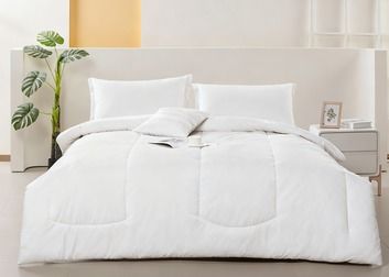 Eco Melange Cotton Recycled Polyester Comforter Set Volledige grootte Comforter Sets